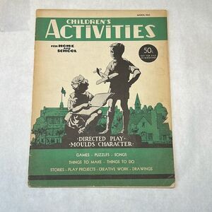 VTG Children's Activities For Home & School Magazine Book March 1944
